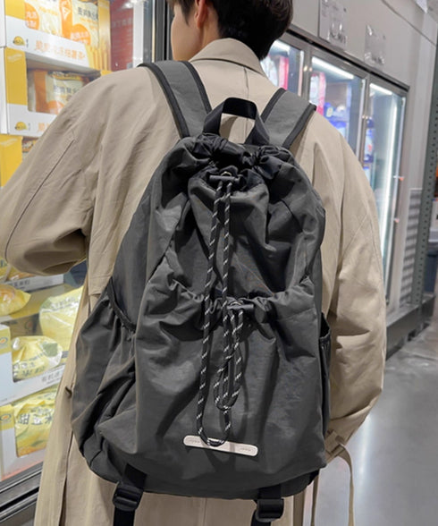 リュックサック ドローストリング 大容量 カジュアル ナイロン バックパック 男女兼用 おしゃれ 巾着リュックサック 旅行遠足 軽量バッグ アウトドア ストリート 88CXH-102